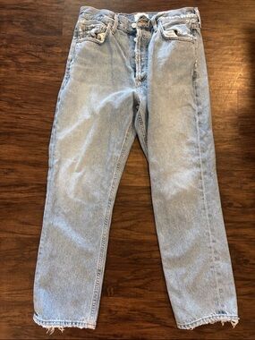 Citizens Of Humanity Light Wash Crop Straight Jeans